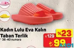 JUNO KADIN LULU EVA KALIN TABAN TERLİK